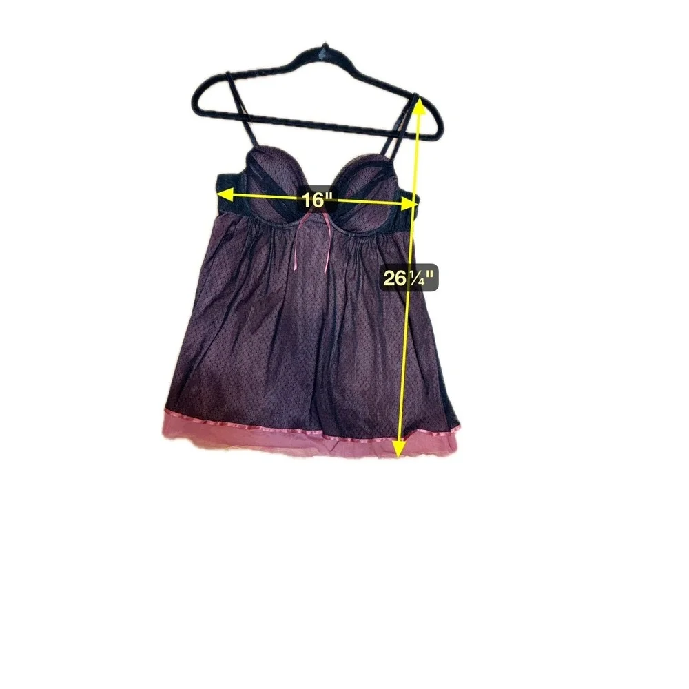 Ambrielle Goth Coquette Babydoll Chemise Women Size M Whimsigoth Grunge Lingerie